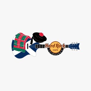 Edinburgh Flag Over Guitar Pin