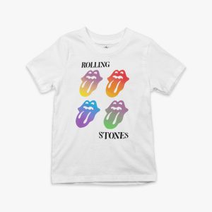 Rolling Stones Multi Color Youth White Tee