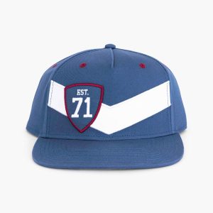 V Notch Flatbill Hat in Navy