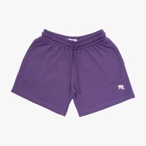 Ladies Fit Pop of Color French Terry Shorts in Grape Compote