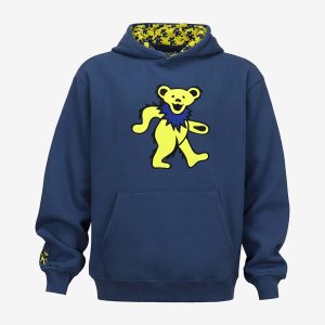 Grateful Dead Hoodie with Yellow Bear in Navy