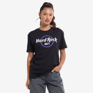 Adult Fit Hard Rock BET Classic Logo Tee in Black