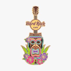 Honolulu Tiki Guitar Pin